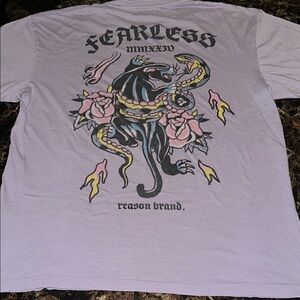 Men’s FEARLESS Lilac Graphic T-Shirt | Reason brand, XL